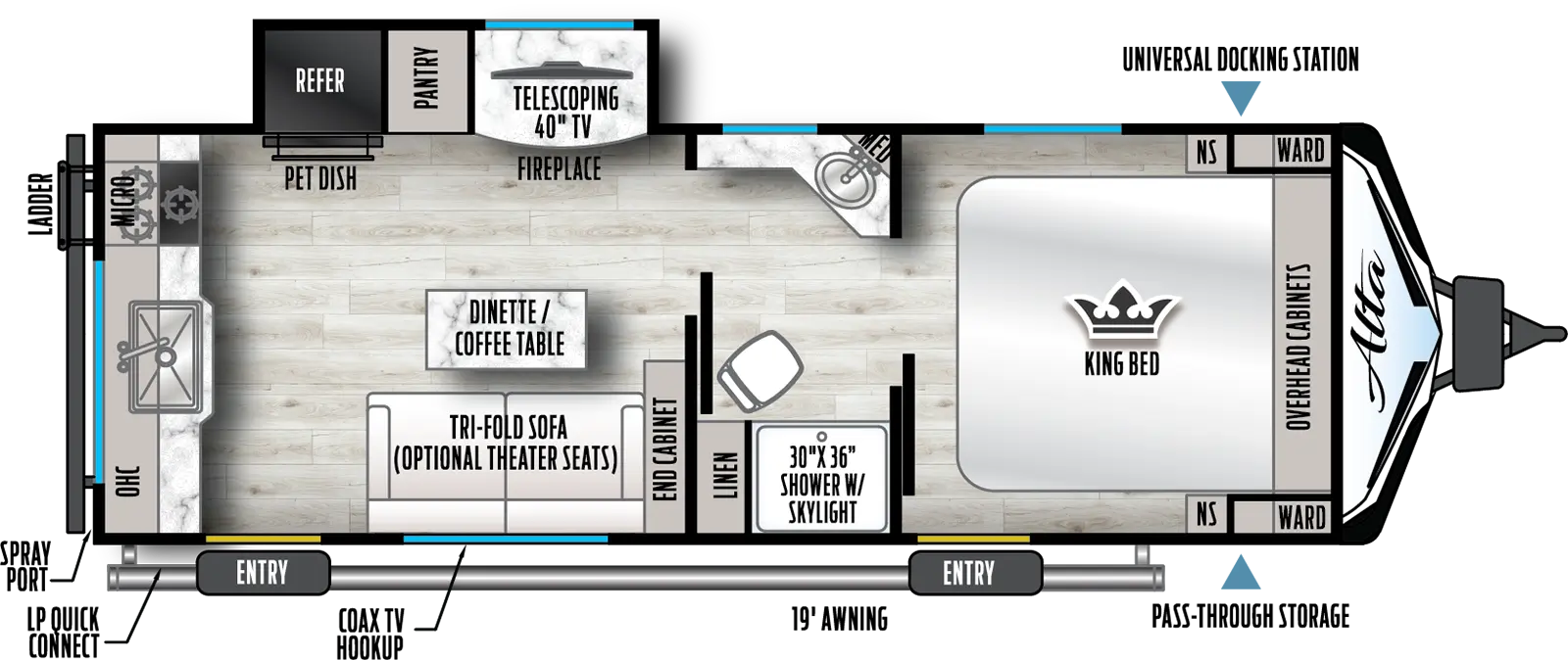 Alta 2350KRK Floorplan